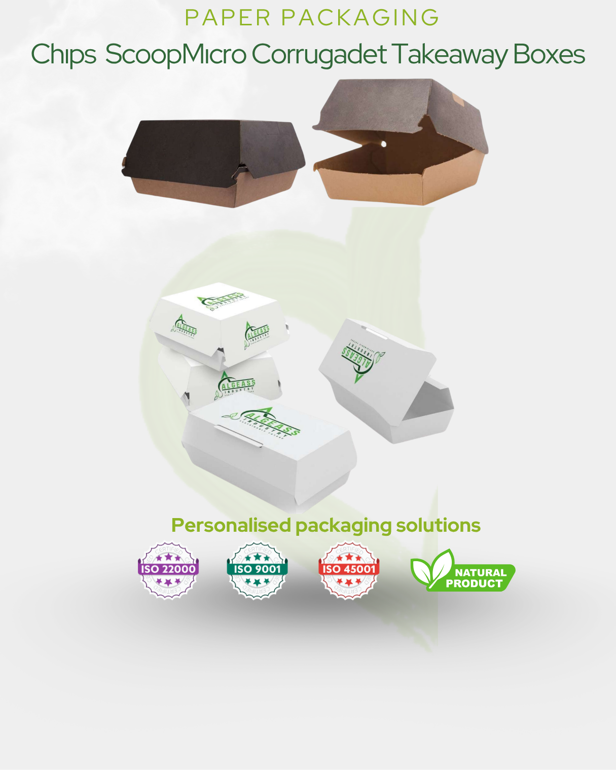 Mıcro Corrugadet Takeaway Boxes